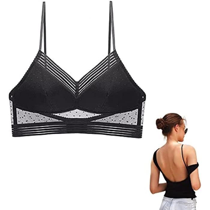 femme,Soutien Dos Nu Décolleté Profond Triangle Dos Nu Invisible