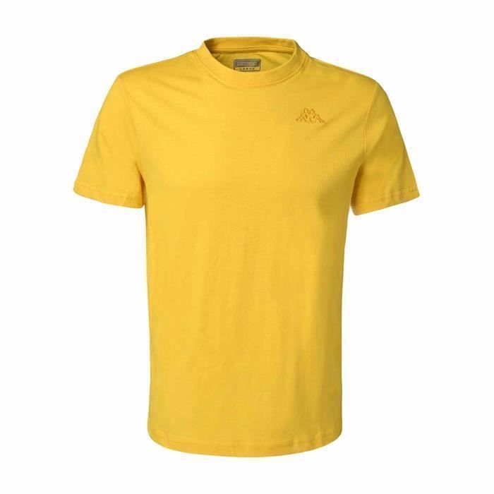 T-shirt Homme Jaune - KAPPA - Bahari - Manches courtes - Poche sur la