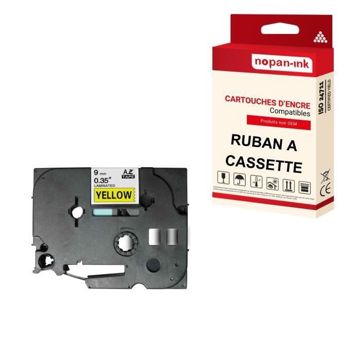 Ruban de transfert thermique Brother TZeS621 Noir/Jaune main image 0