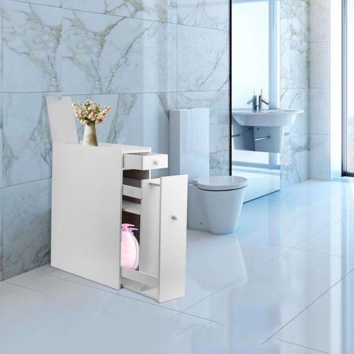 Organisateur Salle De Bains Armoire Etage Armoire Blanc En Bois