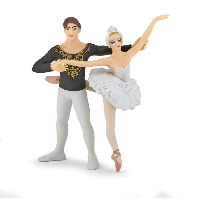 figurine ballerine et son danseur - papo - le monde enchante - mixte - à partir de 3 ans