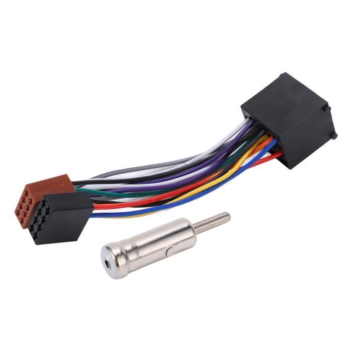 Adaptateur Faisceau ISO 16 Broches Vers ISO Standard – Compatible Kenwood & JVC Autoradios – Installation Rapide Et Fiable