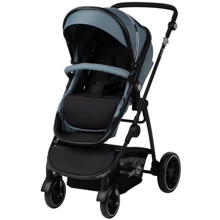 SAFETY 1ST Poussette 2 en 1 Crossy, avec nacelle intégrée + adaptateurs  pour Cosi, 4 roues, de la naissance à 3,5 ans,Pure Grey - Cdiscount  Puériculture & Eveil bébé