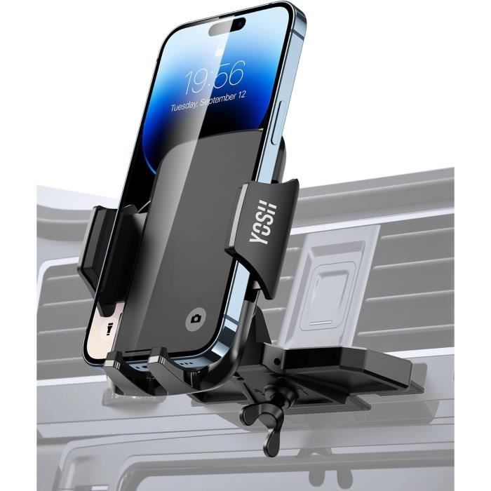 Support Smartphone Voiture Maclean MC-323 - Rotation 360°, Fixation Magnétique, Universel, Noir