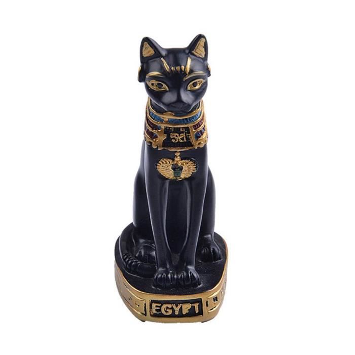 3636 Shlk Statuette Egyptienne Mini Resine Chat Egyptien Statue De Deesse Collection De Chat Die Noir Cdiscount Maison