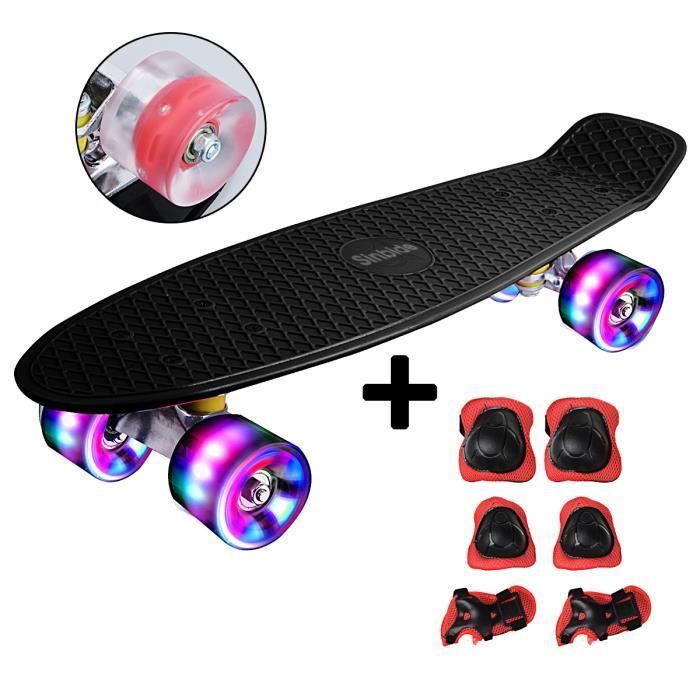 SINBIDE® NOIR Skateboard Enfant & Ados, Planche À roulettes