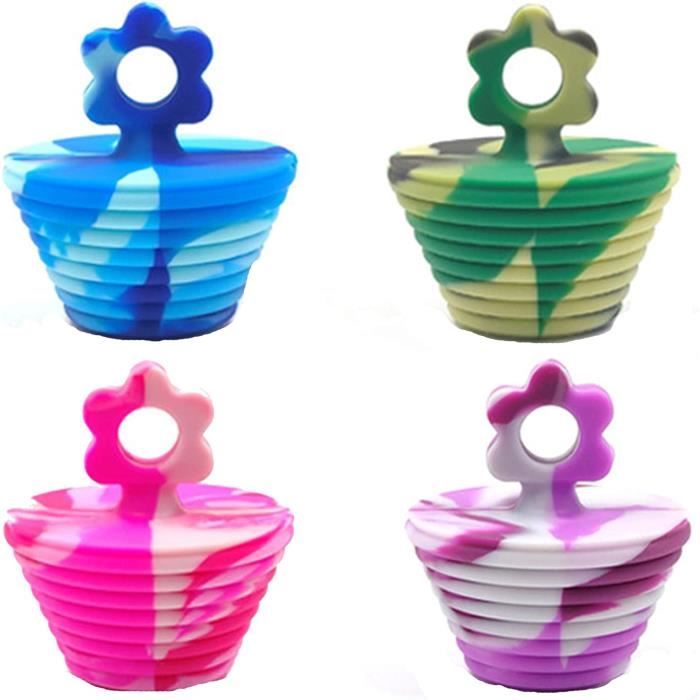 Bouchons De Vidange En Silicone - Lot De 8 - 12.6cm - Universels Évier/Baignoire - Anti-Dérapants