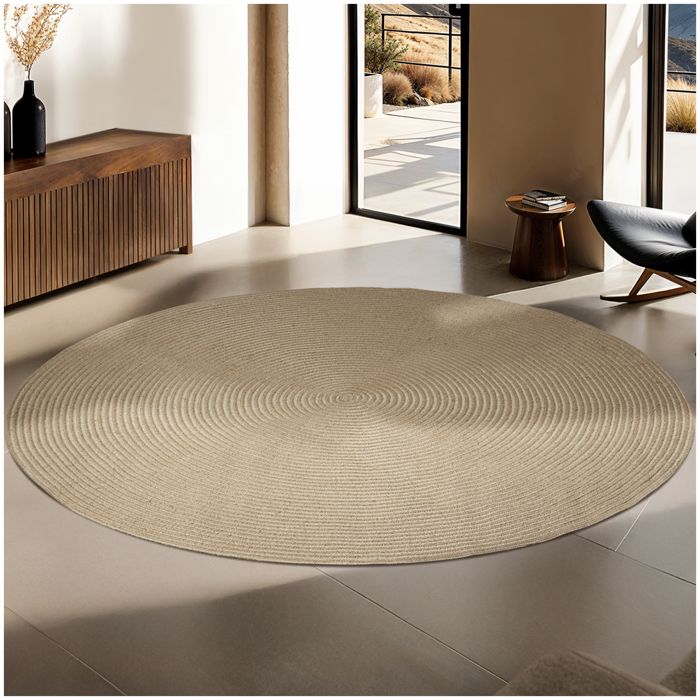 Tapis - TECTAKE - Tapis tressé rond VIBE style bohème