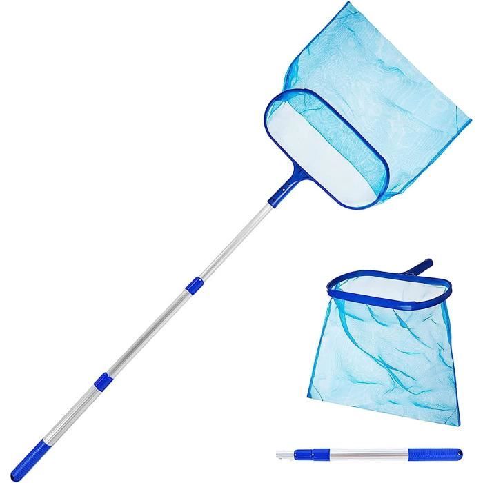 Épuisette Piscine Télescopique Acier Inoxydable - 85 Cm X 20 Cm - Filet De Nettoyage Pour Spa Et étang