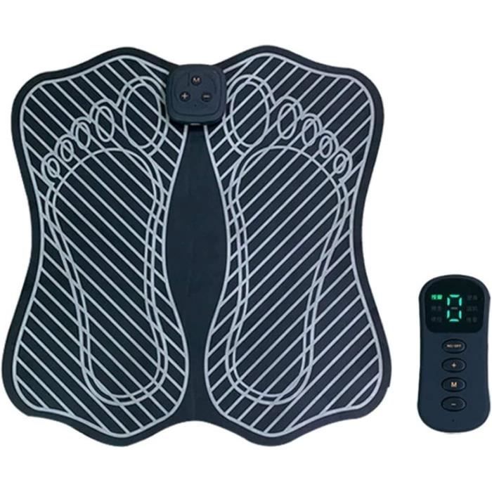 Masseur De Pieds EMS Avec Télécommande - 8 Modes, 19 Intensités, Soulagement Douleurs Neuropathiques | Appareil Massage Pieds Rechargeable
