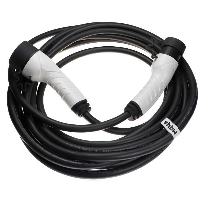 vhbw Câble de recharge type 2 vers type 2 compatible avec Volkswagen Arteon PHEV voiture électrique - 1 phase, 32 A, 7 kW, 10 m