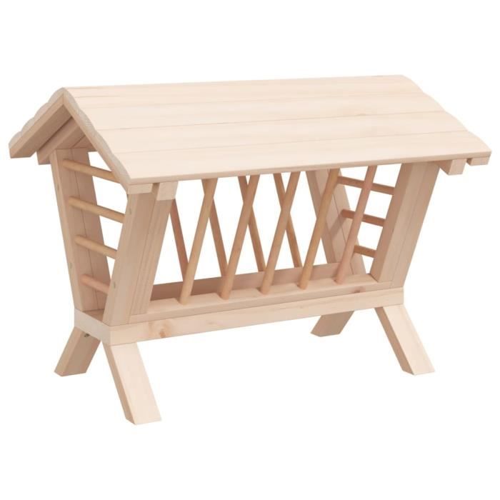 Mangeoire à foin - VIDAXL - pour lapins - Bois de sapin massif - 44x33x33 cm - Intérieur Mangeoire à foin - VIDAXL - pour lapins - Bois de sapin massif - 44x33x33 cm - Intérieur