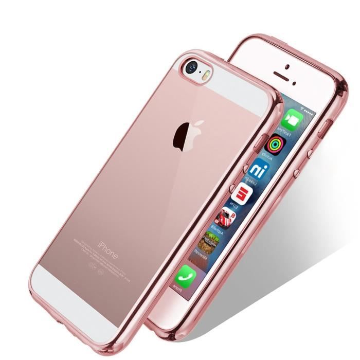 Coque iPhone 5- 5s- SE , WELKOO®,couleur transpare