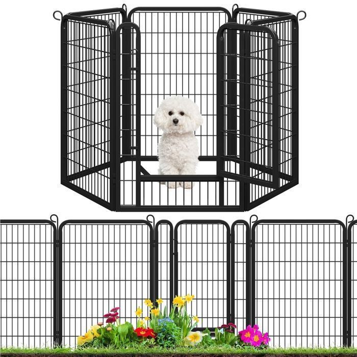 Meilleurs prix pour Yaheetech Parc pour Chien 6 Panneaux Cage pour Chien Interieur Enclos pour Chien Chiot Lapin Canard Clôture Métal Chenil