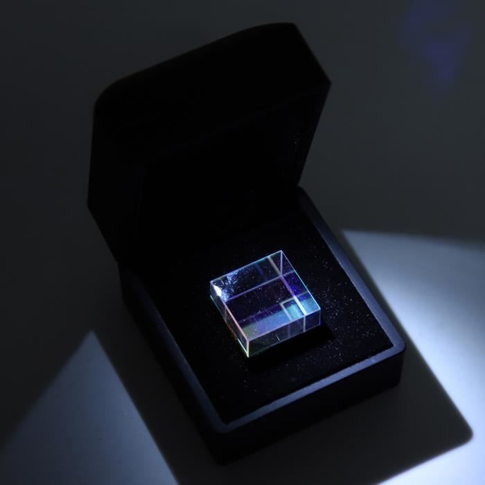 Oumefar - Cube Prisme Vitrail 6 Faces Lumineux | Décoration Photographie | Outil Recherche Optique