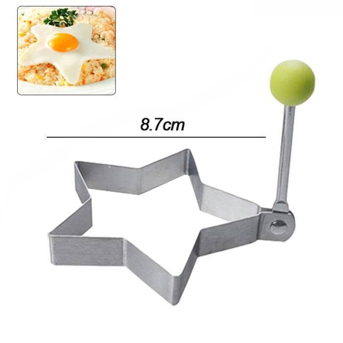 Moule Œuf Au Plat 4 Pièces Silicone – Rond & Carré Avec Poignée Pliable – Anti-Adhésif