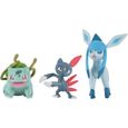 Pokémon Pack de 3 Figurines Bulbizarre, Farfuret, Givrali-1