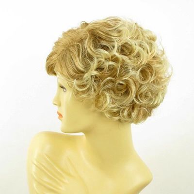 Perruque Femme Blanche Bouclée - Modèle Mathilde 60, Synthétique, Bonnet Moyen, Neuve Avec étiquettes