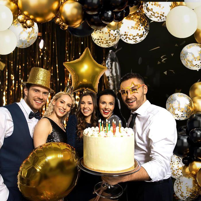 Kit D'arche De Ballons Noirs Et Blancs, Guirxiété De Ballons, Décoration De Fête De Mariage, 1ère Fête D'anniversaire, Baby Shower, Remise Des Diplômes, Patients  15