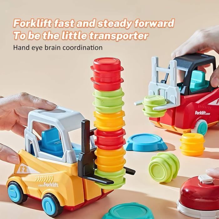 Engineer Forklift Transport Game,Jeu De Transport Par Chariot Élévateur,Enfants Ingénierie Camion Chariot Jouets Empilage De Jouets - Jeux - Jouets