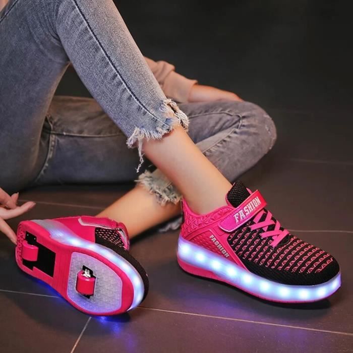 Chaussures à sales roulettes lumineuses