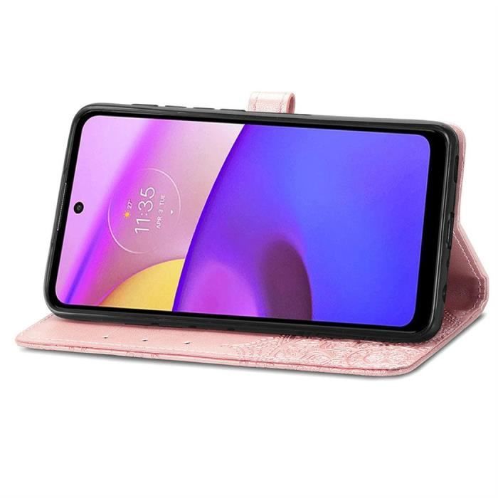 Coque à Clapet Style Livre Pour Motorola Moto E20 - Noir TPU, Protection Complète