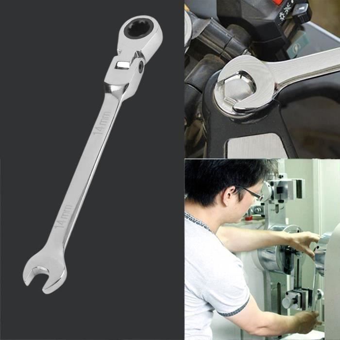 Clé Combinée Flexible Draper Expert 03920 – 14 Mm, Tête à Cliquet, Acier Chrome-vanadium