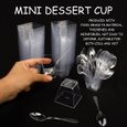 50 pièces Coupes à Dessert 60ML Réutilisable Verrines Plastique Tasses à Dessert avec Cuillères Transparent Coupe à Dessert P 132-2
