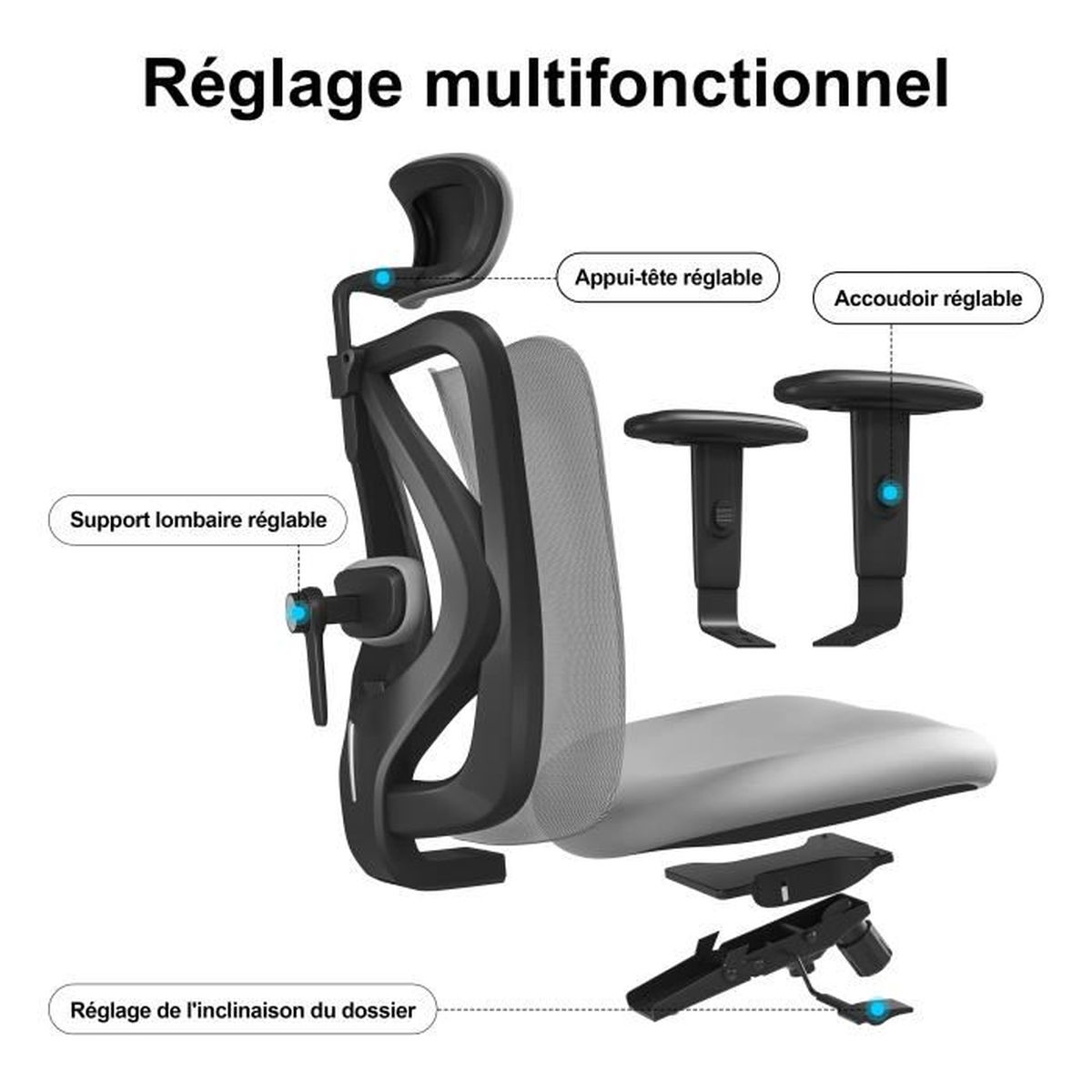 Chaise de bureau ergonomique Sihoo M18 (pour les nouveaux clients sinon  159.99€) –