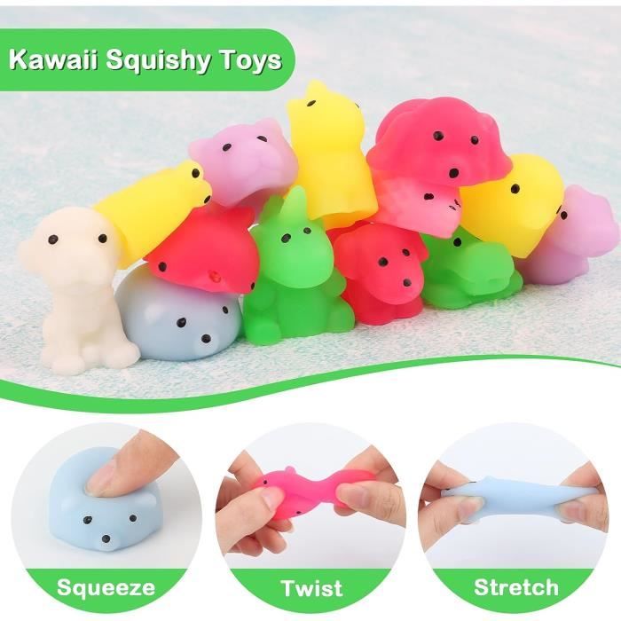 Squishy Toys, 8 Pièces Animal Mignon Mochi Squeeze Toy, Kawaii