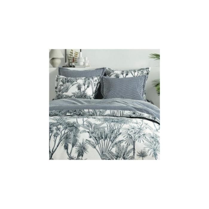 Parure De Lit 4 Pièces En Flanelle - Motif Ginkgo Bleu, Douce Et Chaude - Taille 140 Ou 160 Cm