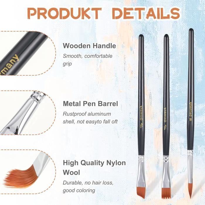 Lot De Pinceaux Pour Peinture Meuble, Porte Ou Volet, Nespoli
