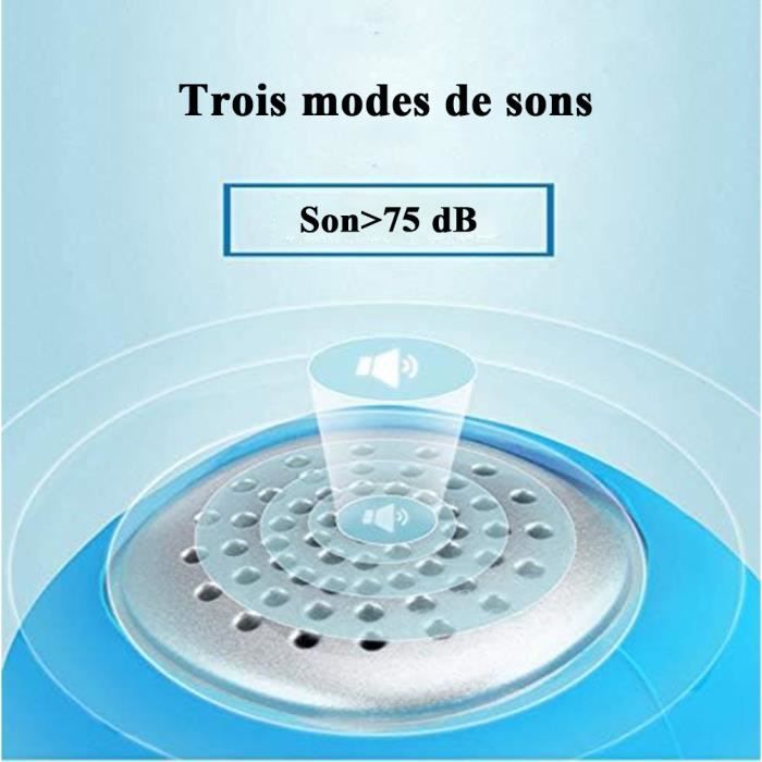 Sonnette Vélo électronique ROCKBROS - 3 Sons, étanche IPX4 - Fixation Silicone - 80dB