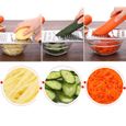 Coupeur de légumes manuel trancheuse de pommes de terre râpe carotte outil de cuisine - Return 7811-3