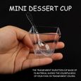 50 pièces Coupes à Dessert 60ML Réutilisable Verrines Plastique Tasses à Dessert avec Cuillères Transparent Coupe à Dessert P 132-3