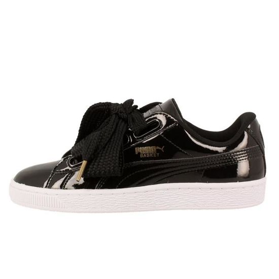 puma noir femme lacet ruban