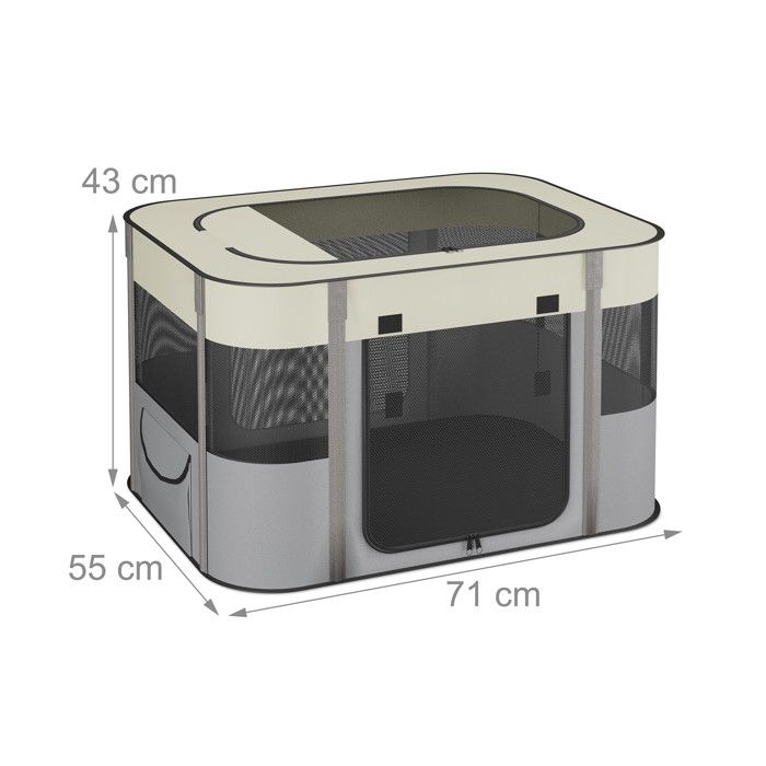 Relaxdays Range-chaussures Camping 16 Compartiments – Gris, Montage Par Emboîtement, Léger, 65x85x35,5 Cm, Charge 24 Kg, Pour Caravane, Entrée Ou Cave