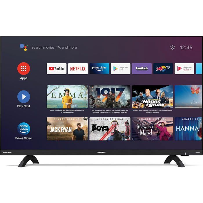 Sharp 32DI6EA Android TV – 32 Inch (81 Cm) – HD Ready, Smart TV Met Netflix, YouTube, Prime Video, Google Assistant, Chromecast, Harman/Kardon Geluid
