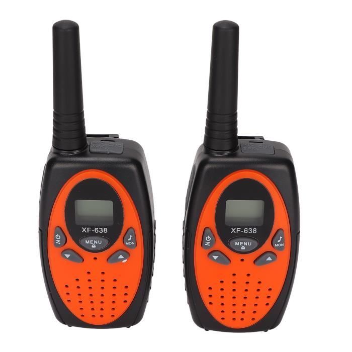 GOTOTOP talkie-walkie pour enfants 2 pièces sans fil talkie-walkie tenu  dans la main 0,5 W 3 km longue portée orange 2 voies radio - Cdiscount Jeux  - Jouets