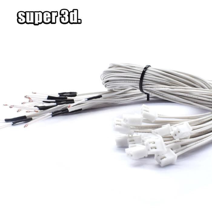 DollaTek 10Pcs 100K Ohm Thermistance NTC, Capteur De Température Pour