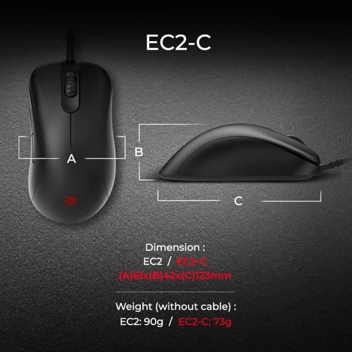 Zowie Ec2-C Souris De Gaming Ergonomique Pour L’Esport| Câble En ...