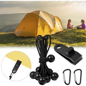 6 ou 10 ensembles de boucles de cordon de choc résistantes aux UV, Clip élastique, boutons en toile pour bâche d'arrimage pour camion marin, voiture, camping-car, couverture de bateau  18