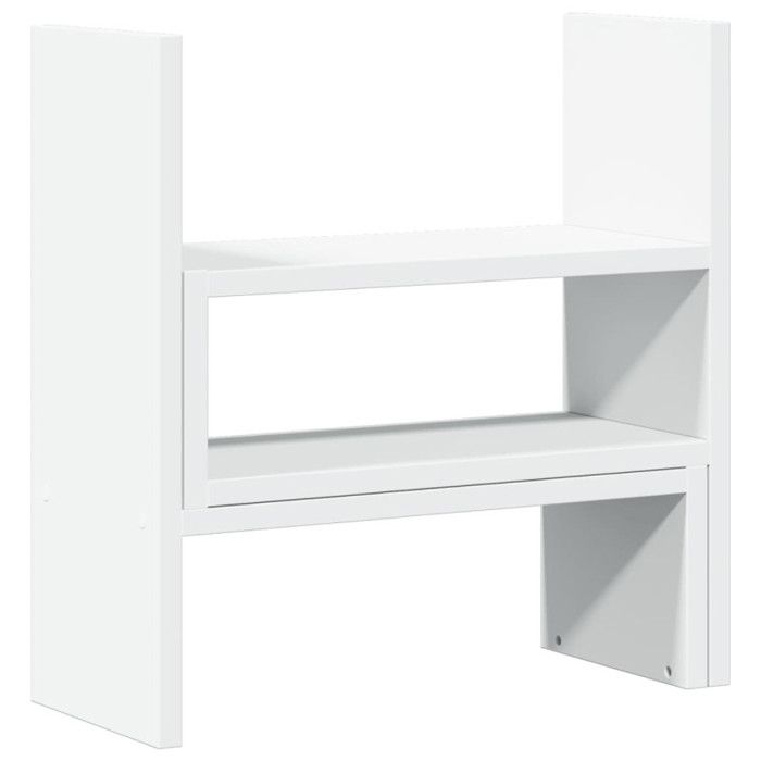 Organisateur De Bureau Blanc 49x20x52.5 Cm - En Bois D'ingénierie - 3 Niveaux De Rangement