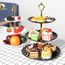 1set 3 Couches Assiette A Gateau De Mariage Stand Dessert Fruits
