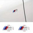 2x ///M BMW Aile Latérale Sport Performance Logo Emblème Badge Chrome Argent 45mm x 15mm-0