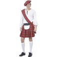 Déguisement écossais homme - Marque 175425 - Kilt, Chemisier blanc, Bonnet, Echarpe-0