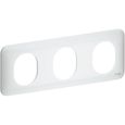 Plaque de finition Blanc OVALIS 3 postes horizontal - SCHNEIDER ELECTRIC - S260706-0
