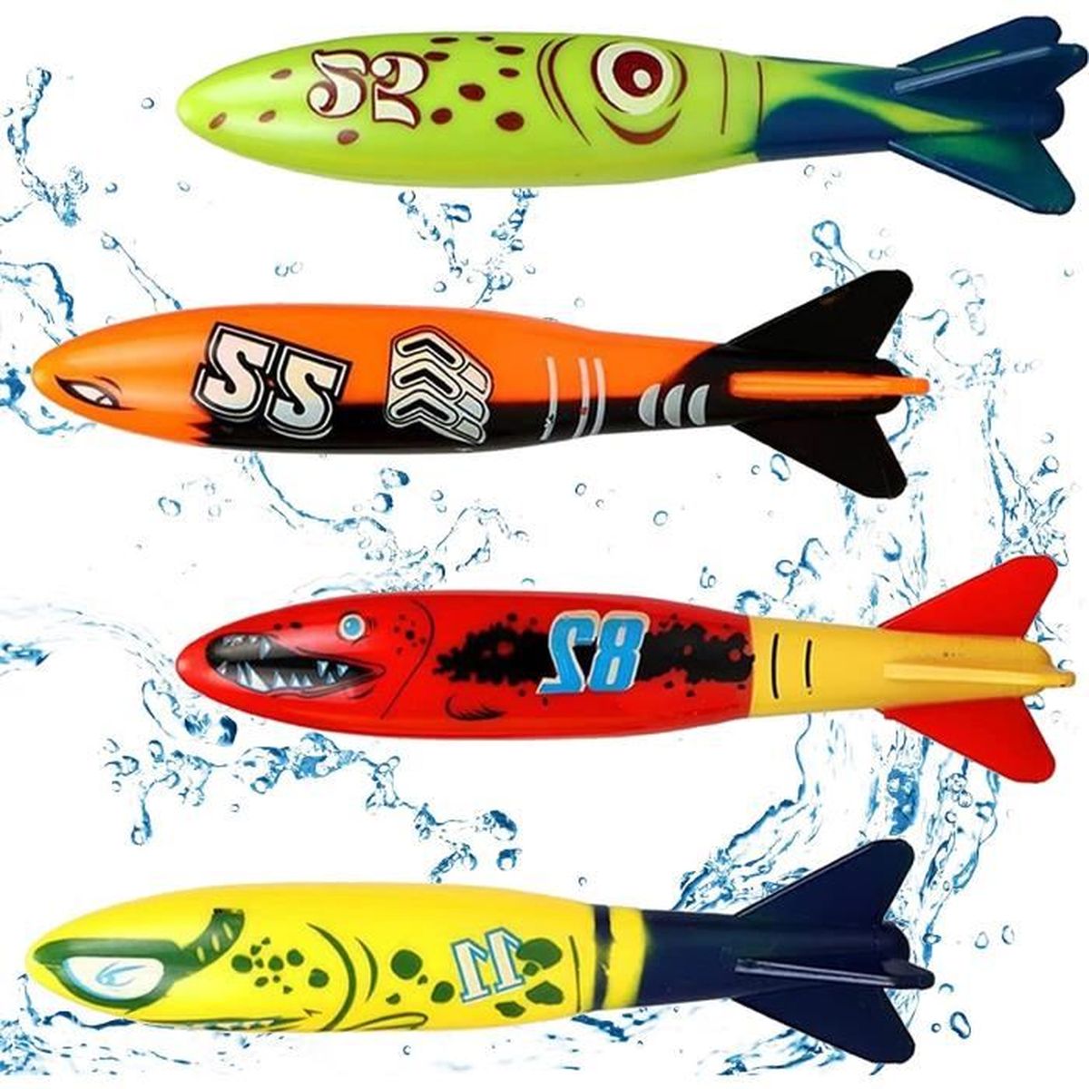 Jouets De Plongée Pour Piscine - Lot De 4 Sirènes Colorées, Pour Chasse Au Trésor Et Entraînement Des Enfants