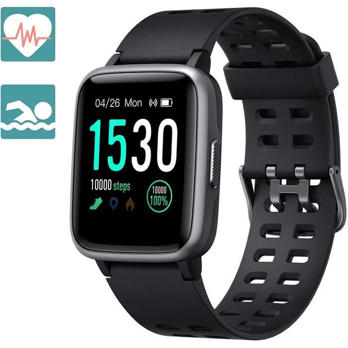 Willful Montre Connectée Femmes Homme Bracelet Connecté Cardio Smartwatch  Etanche IP68 Montre Sport Podometre Calories Sommeil Chronomètre Montre  Intelligente Notification pour iPhone Android Montres connectées High-Tech