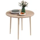 Table de salle à manger pliante HOMCOM pliante de cuisine 2 abattants - table ronde extensible - peu encombrante avec pieds en bois